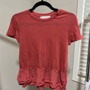 Salmon Colored Shirt LOFT size XSP